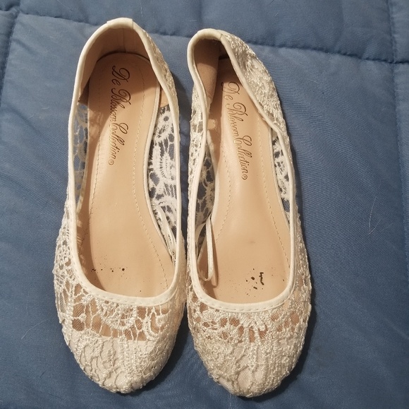 De Blossom Collection wedding flats size 7 - Picture 1 of 4